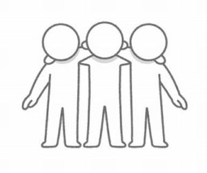 「例の3人組」←だれそうぞうした？